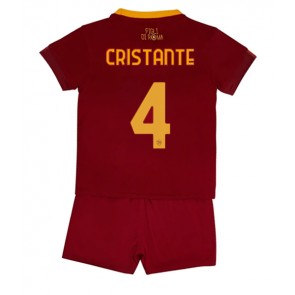 AS Roma Bryan Cristante #4 kläder Barn 2022-23 Hemmatröja Kortärmad (+ korta byxor)